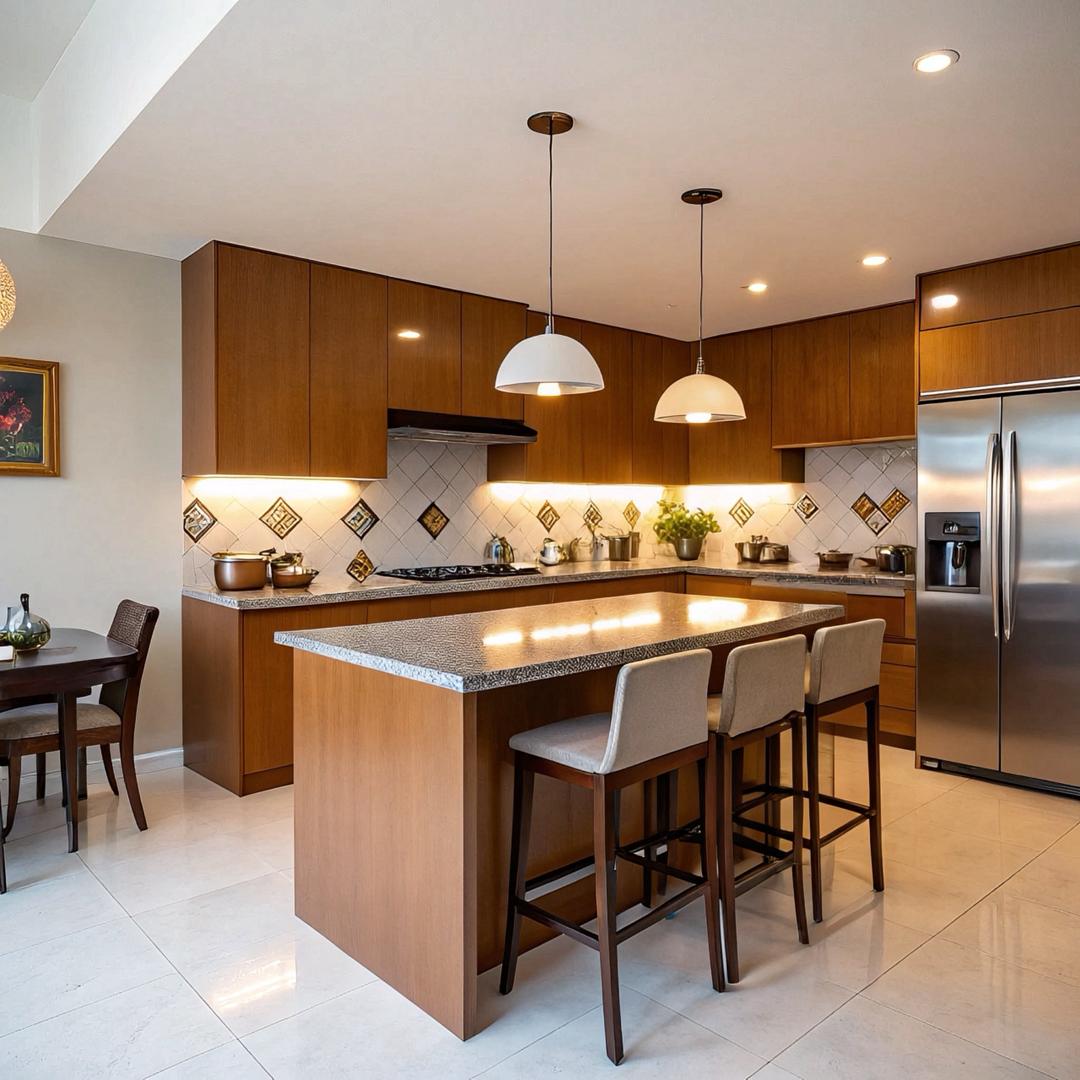 Kitchen arranged after setup