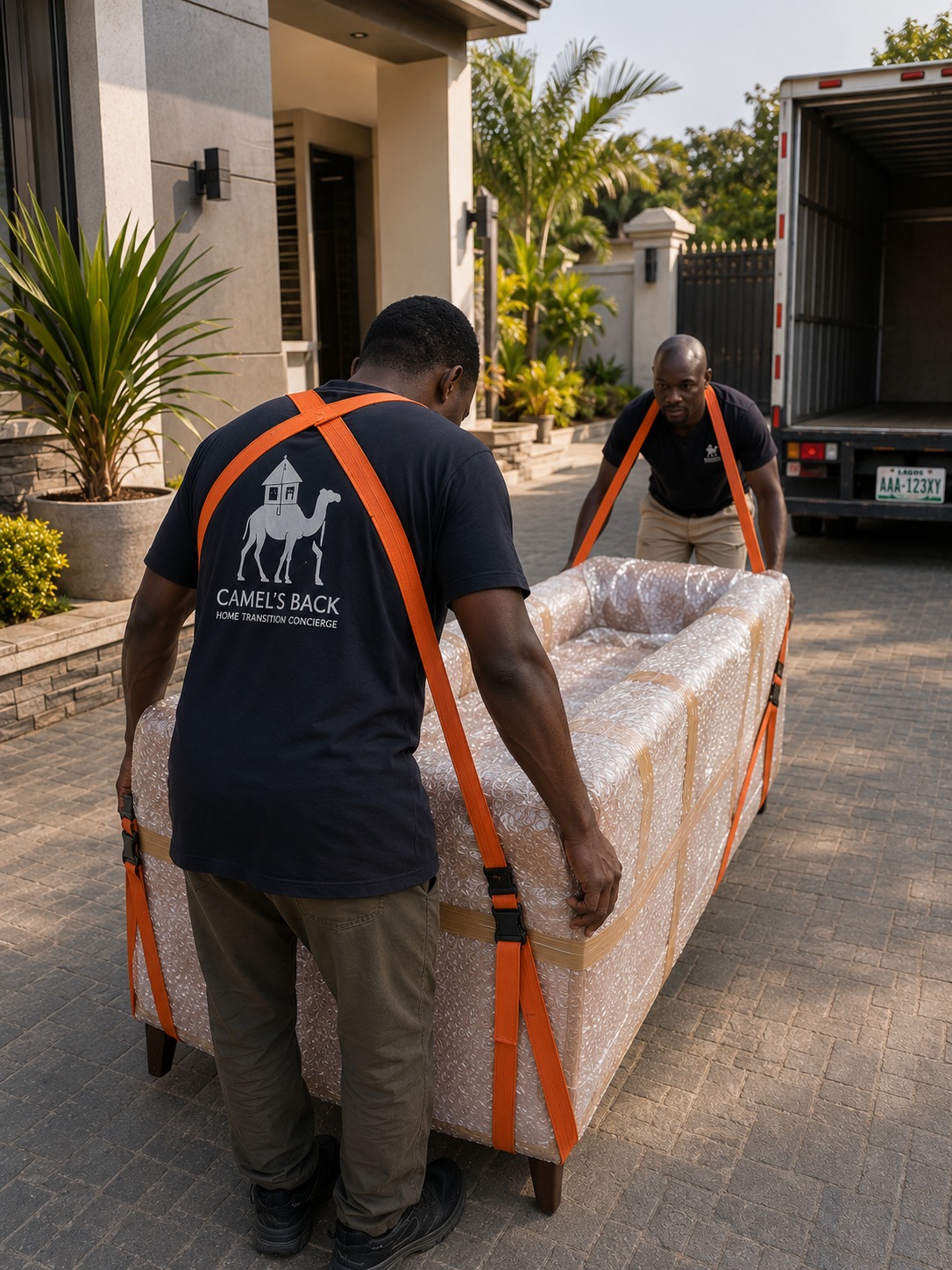 Camel's Back packaged assets ready for transport